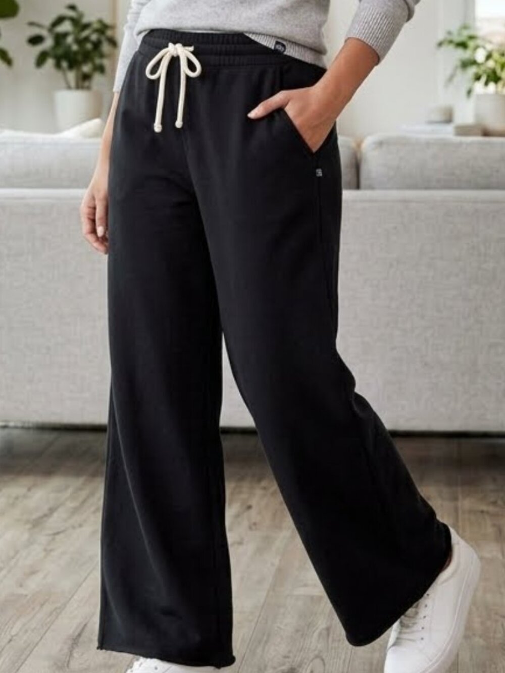 Gap Women's Wide-Leg Sweatpants Lounge Track Pants Size L Casual Loungewear